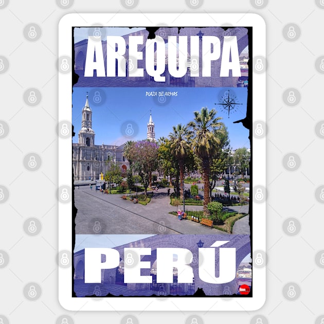 PLAZA DE ARMAS AREQUIPA PERU Magnet by Dibujartpe